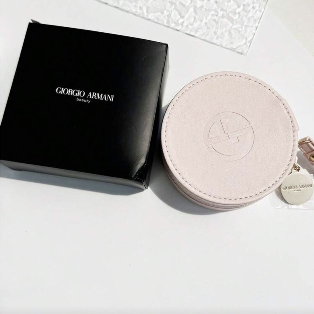 Giorgio Armani Beauty Blush Pink Round Bag